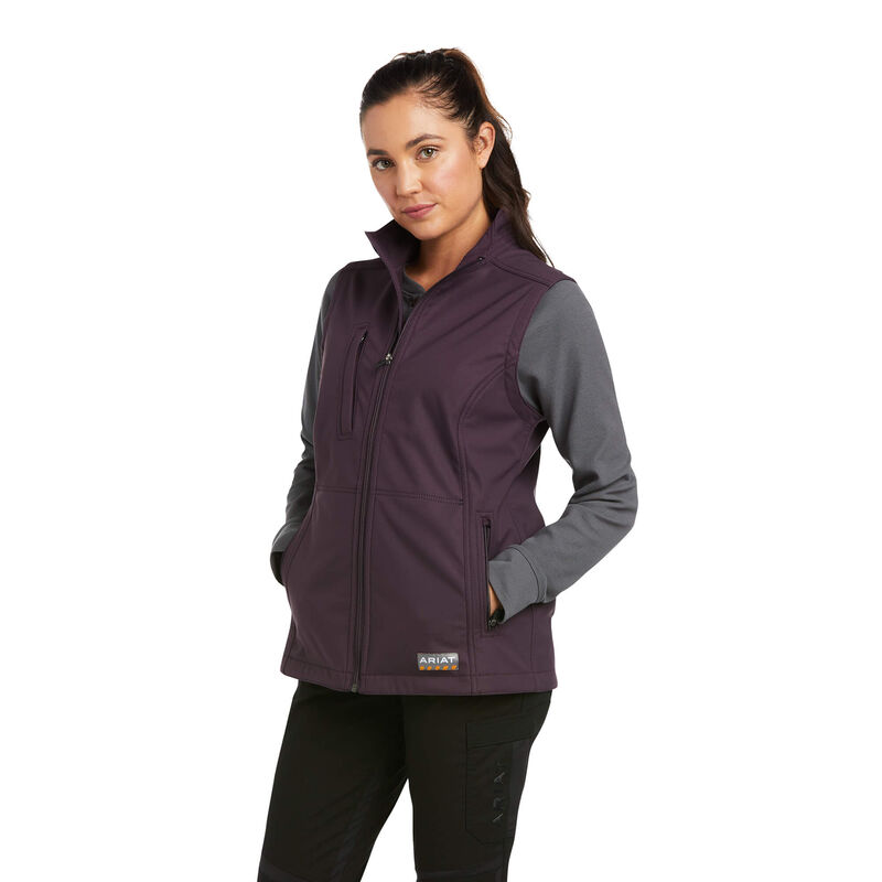 Chalecos Ariat Rebar Stretch Canvas Softshell Moradas Oscuro Mujer - Chile 536-BMLRSP